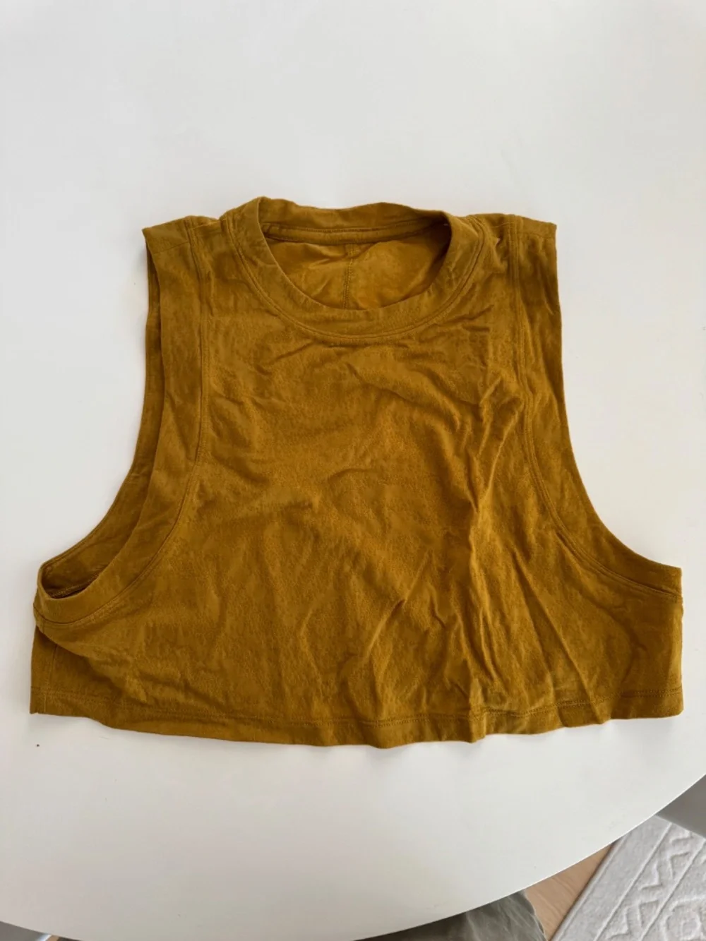 Lululemon All Yours Crop Tank Top in Gold Spice / Yellow - Size 0